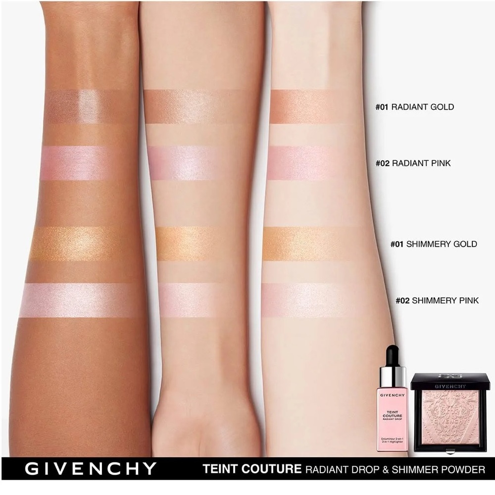 NEW Givenchy Teint Couture Shimmer Powder Face Highlighter Shimmery Pink - Picture 2 of 12
